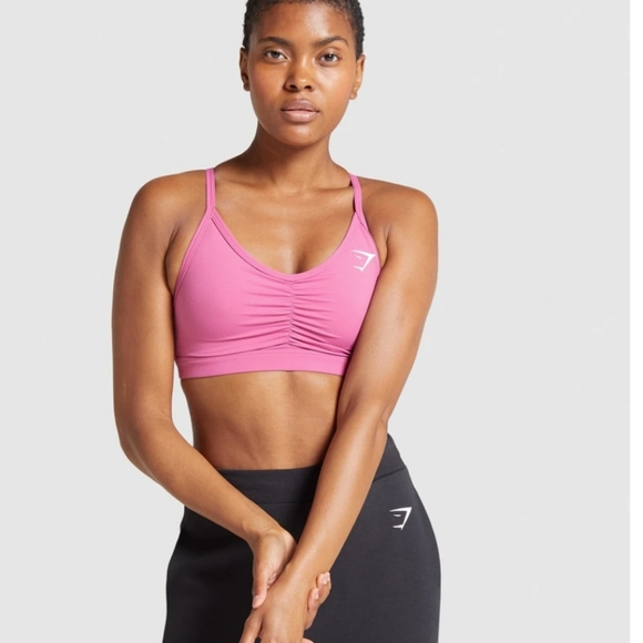 Gymshark Other - NWT Gymshark ruched  small training sports bra, blush pink, designed in Britain